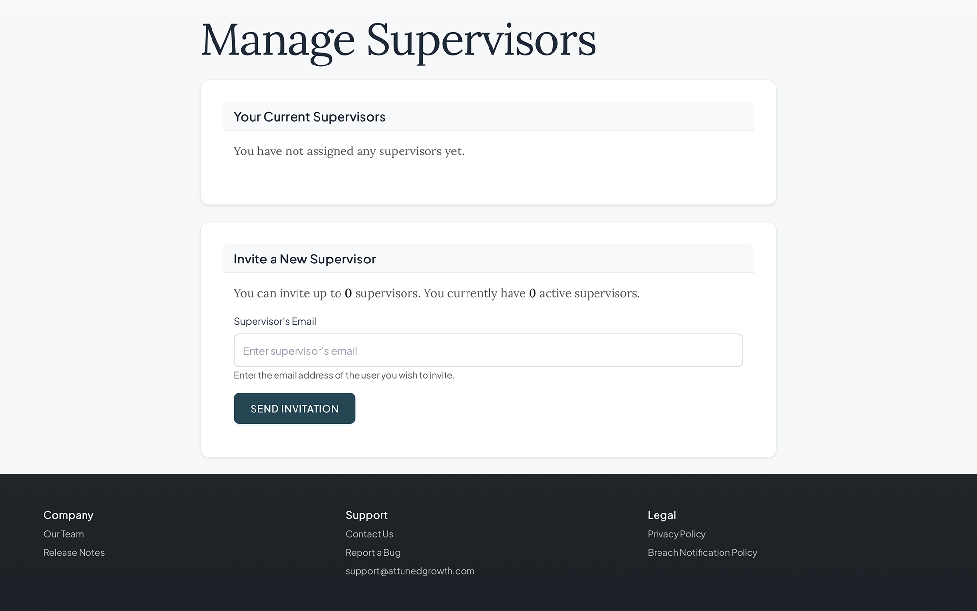 Supervision Dashboard